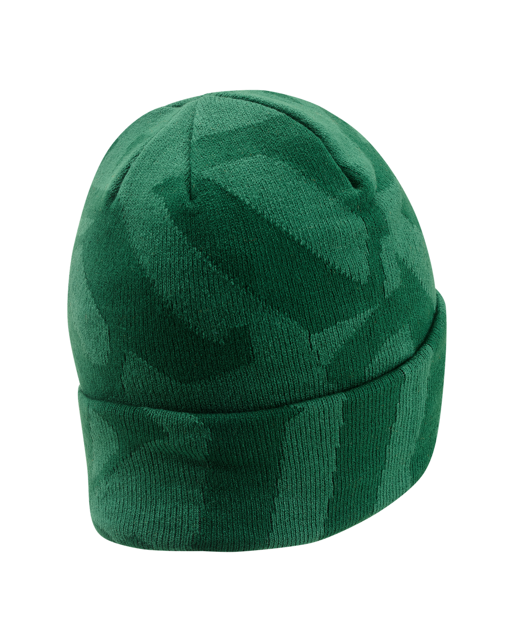 Green beanie with Jägermeister pattern