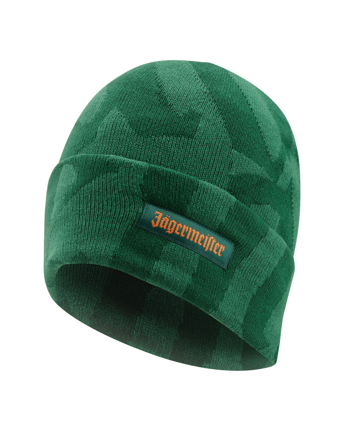 Green beanie with Jägermeifter logo 