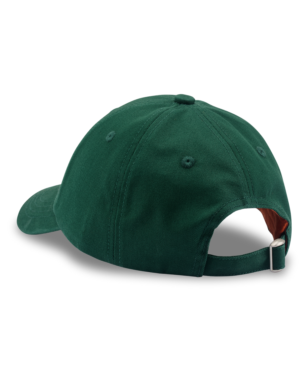 Boné de basebol verde Jägermeister sem logótipos visíveis.