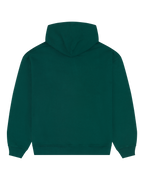 Green Jägermeister hoodie from the back.