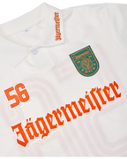 Camisola branca com marca Jägermeister 