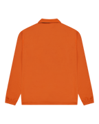 Jägermeister reversible jacket from the back. The orange side is visible.