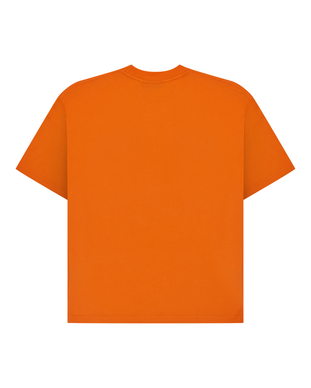 T-shirt laranja Jägermeister vista de trás.