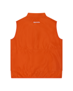Orange vest with a white Jägermeister brand logo on the back