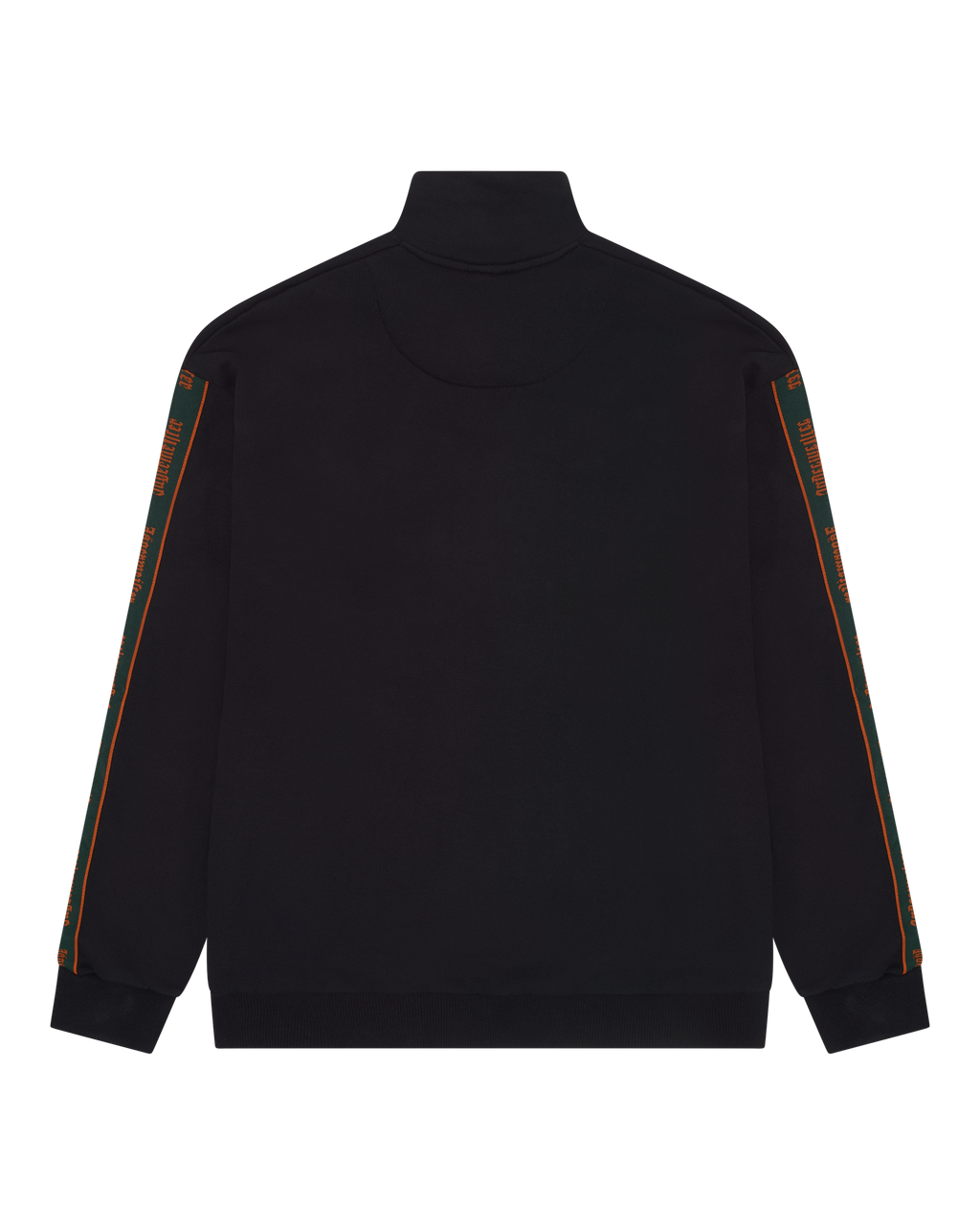 Black track jacket with branded Jägermeister sleeves.